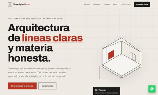 Maqueta de sitio para arquitectos: Hormigón Norte