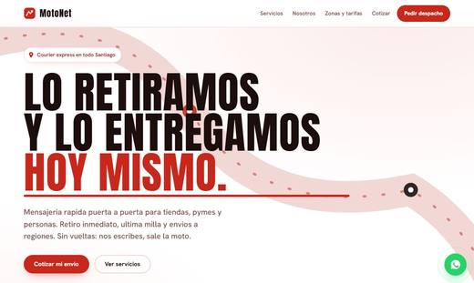 Maqueta de sitio para couriers: MotoNet